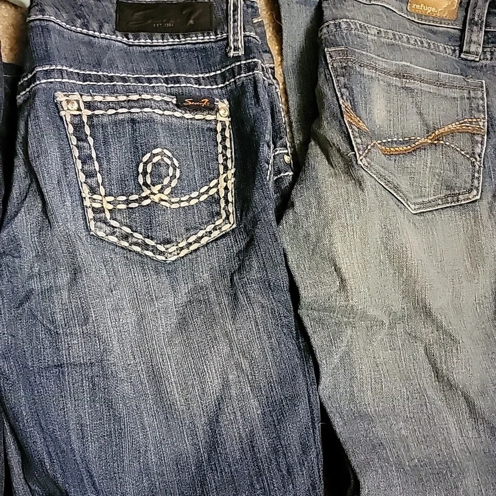 Size 10 Women's Blue Jeans 7pairs - Picture 4 of 4